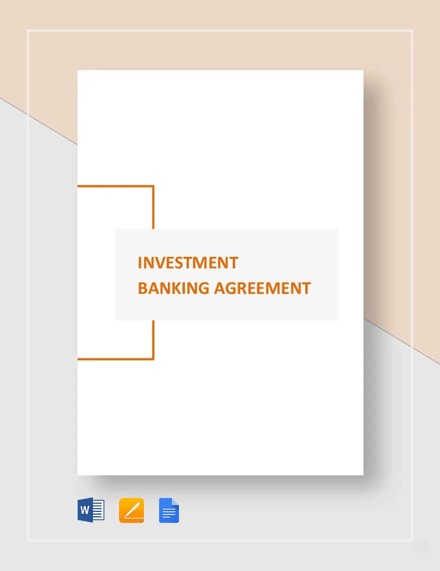 Investment Banking Agreement Template