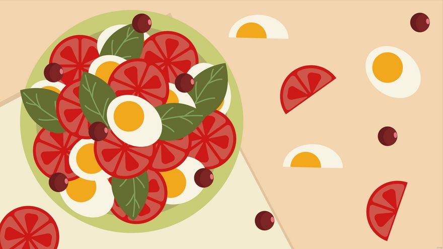 Aesthetic Food Background in Illustrator, EPS, SVG, JPG, PNG