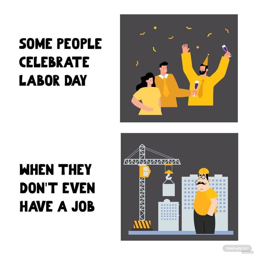 Labor Day Meme Illustration
