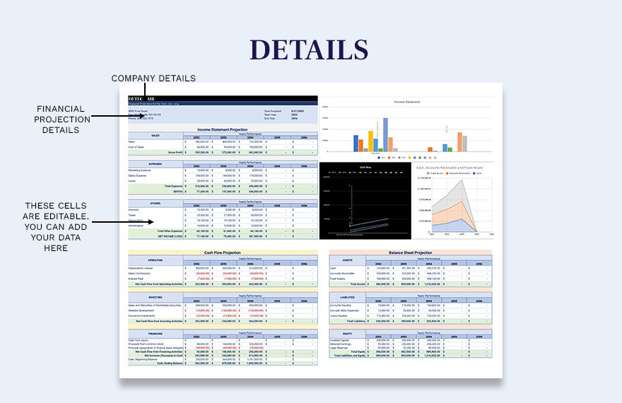 Mobile App Financial Projections Template Google Sheets Excel