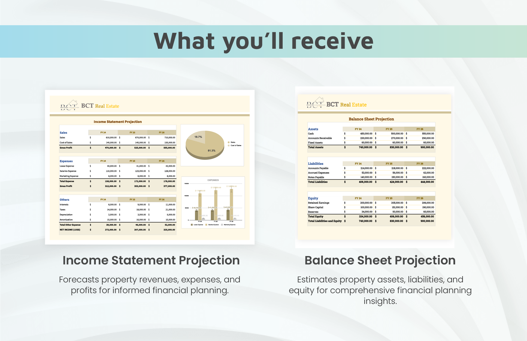 Real Estate Financial Projections Template