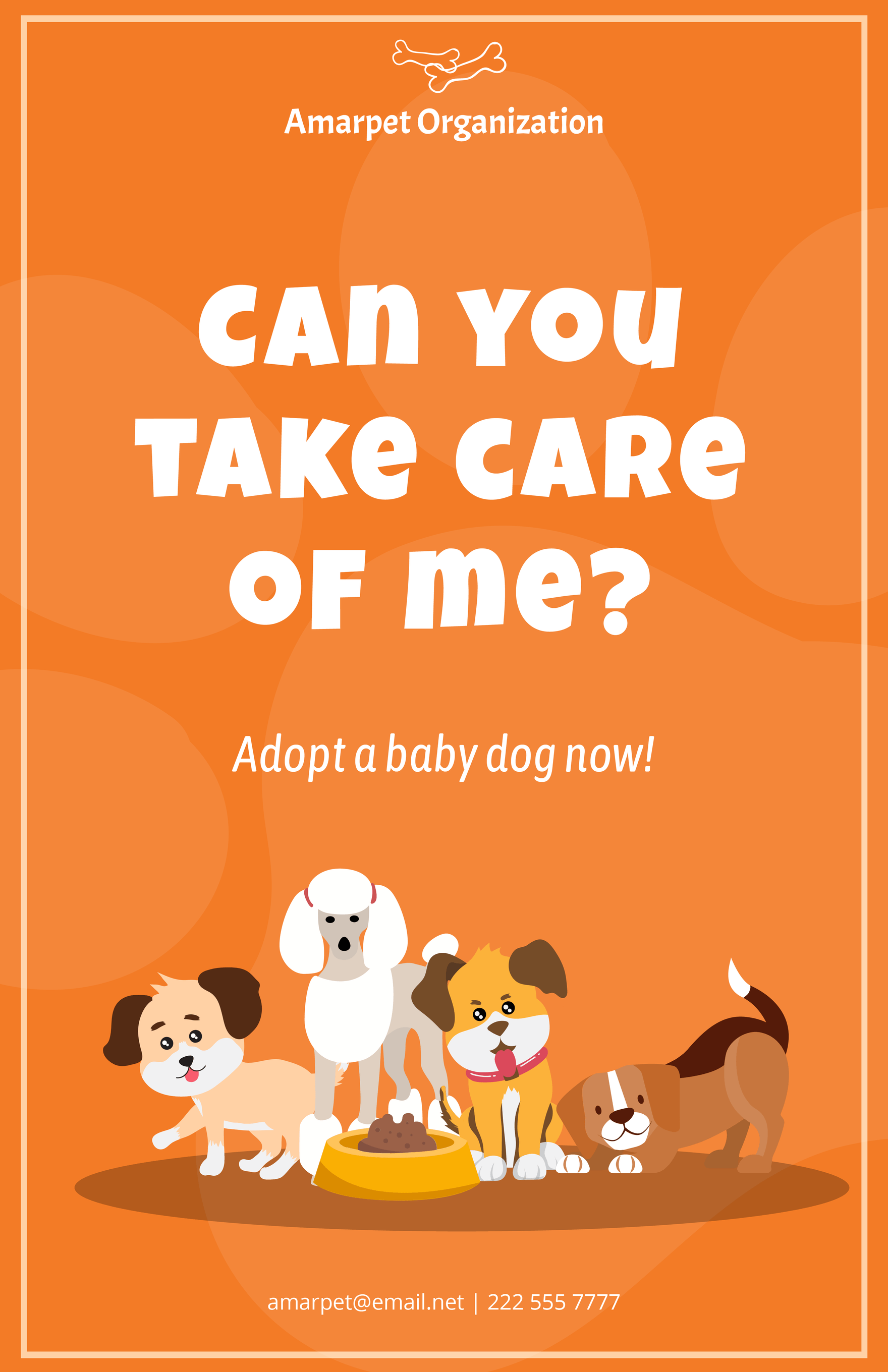 Baby Dog Adoption Poster Template