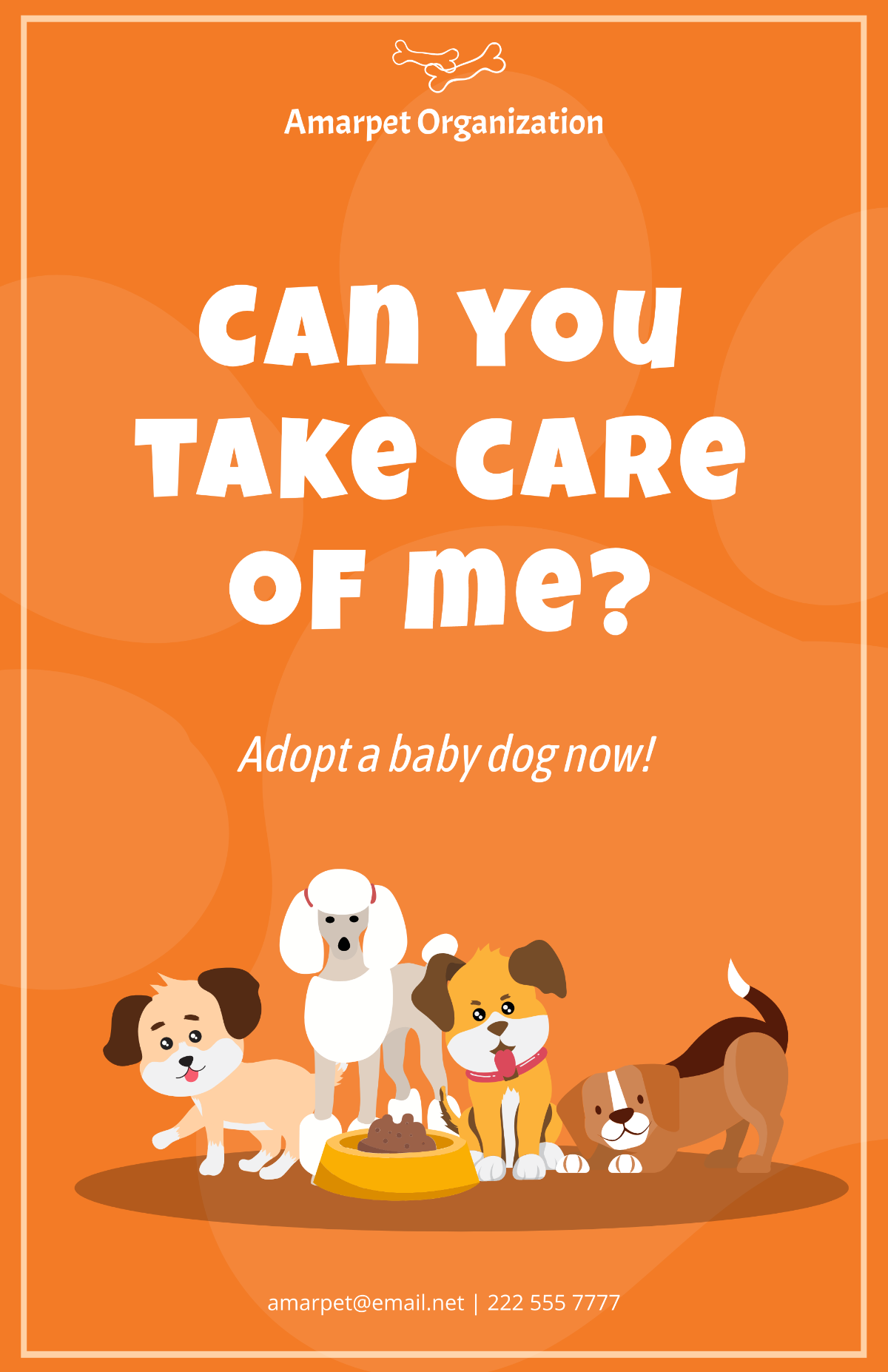 Free Baby Dog Adoption Poster Template