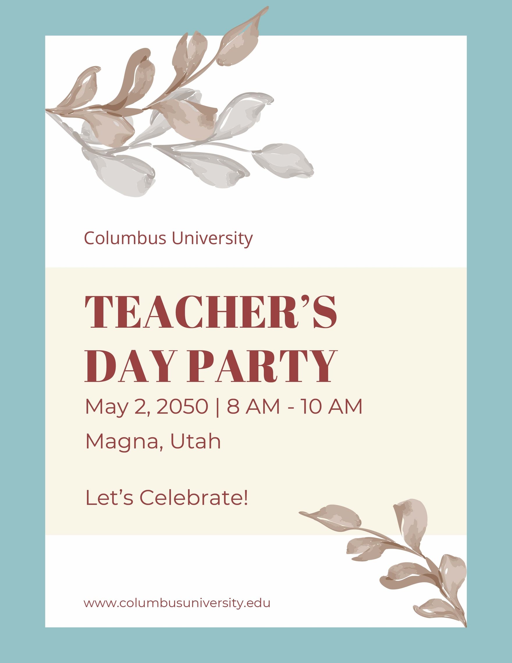 Teacher's Day Promotional Flyer