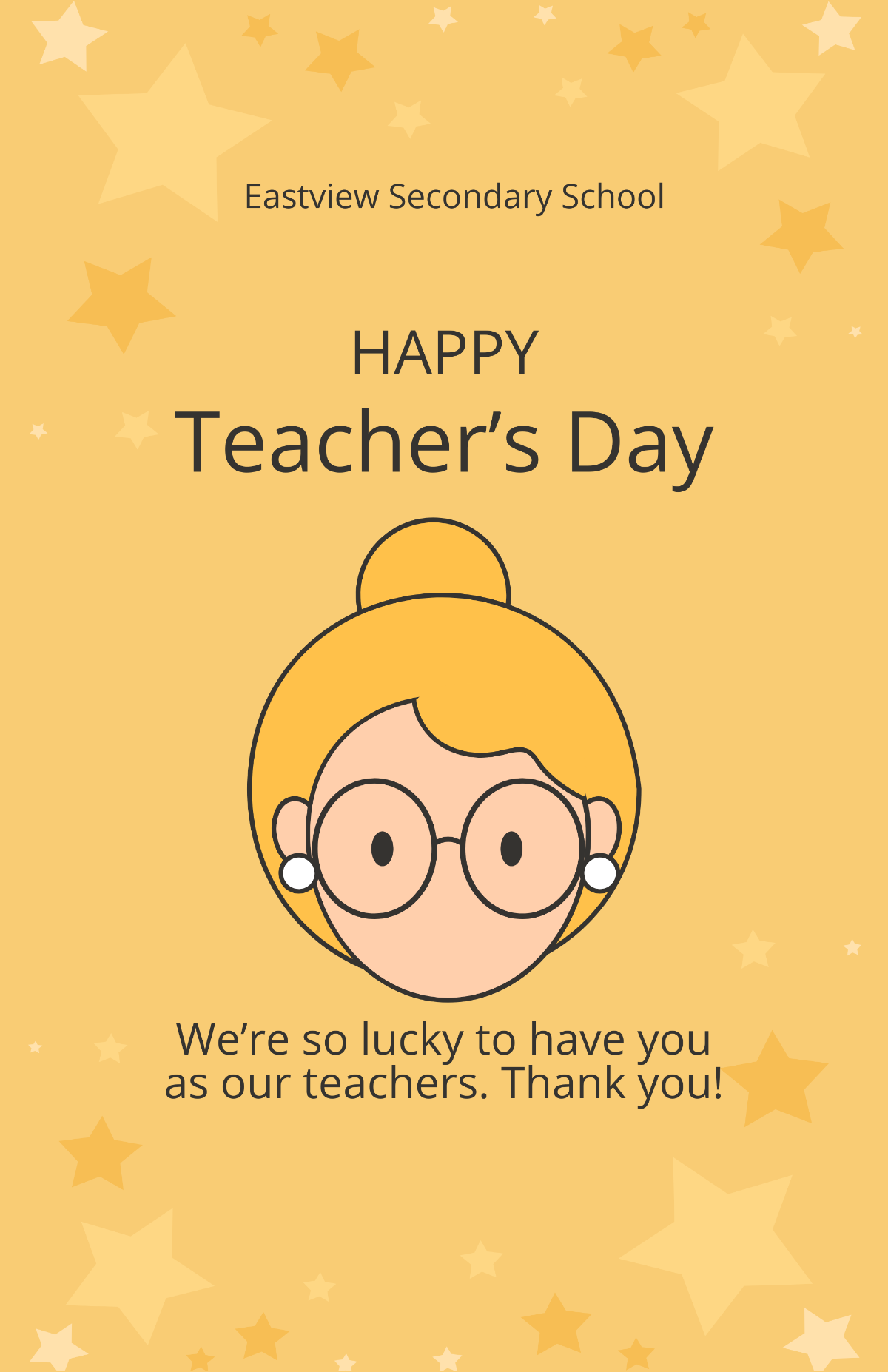 Teacher's Day Wishes Poster Template