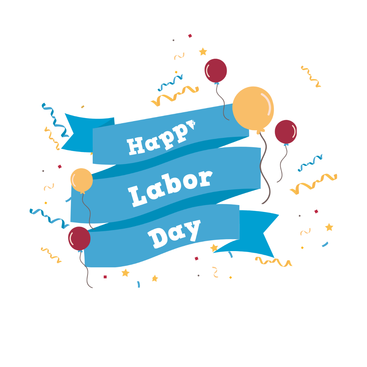 Free Labor Day Graphic Clipart Template
