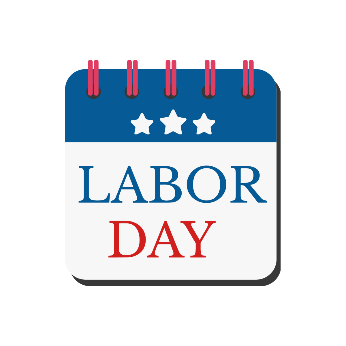 Free Labor Day Calendar Clipart Template