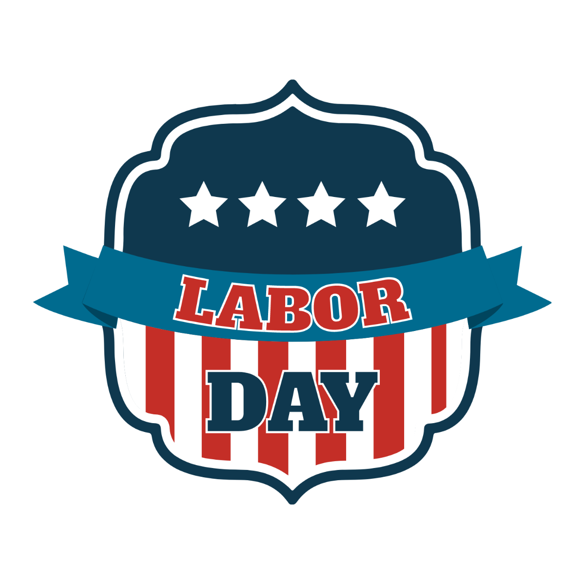 Free Labor Day Logo Clipart Template