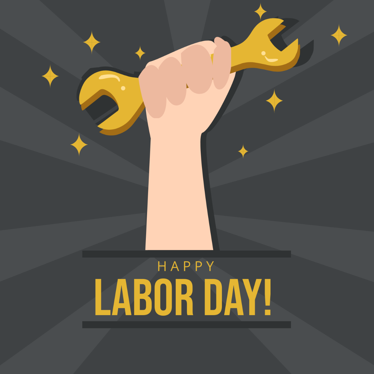 Labor Day Illustration Clipart Template