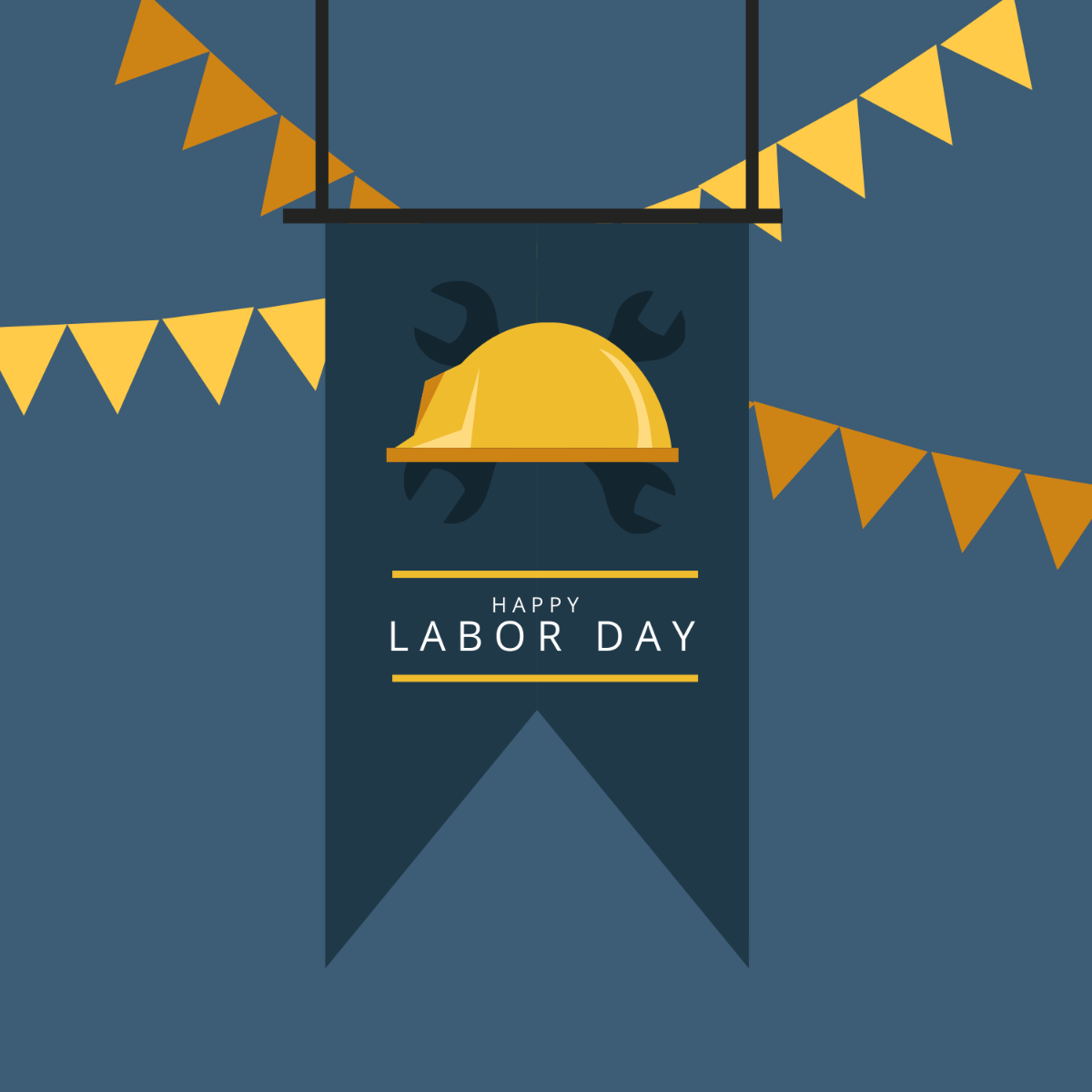 Labor Day Flag Vector Template