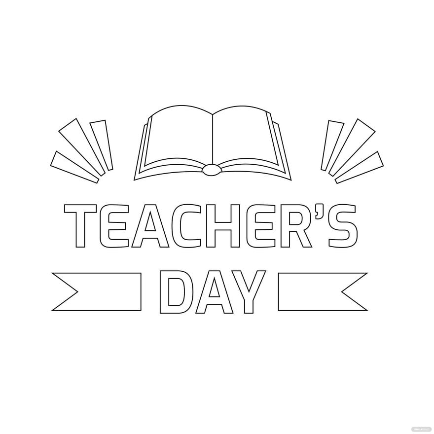 Free Teachers Day Logo Drawing