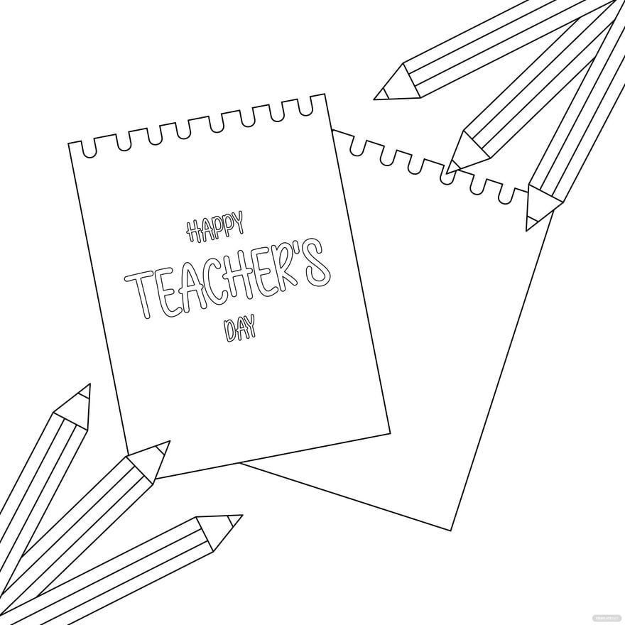Free Teachers Day Message Drawing in Illustrator, PSD, EPS, SVG, JPG, PNG