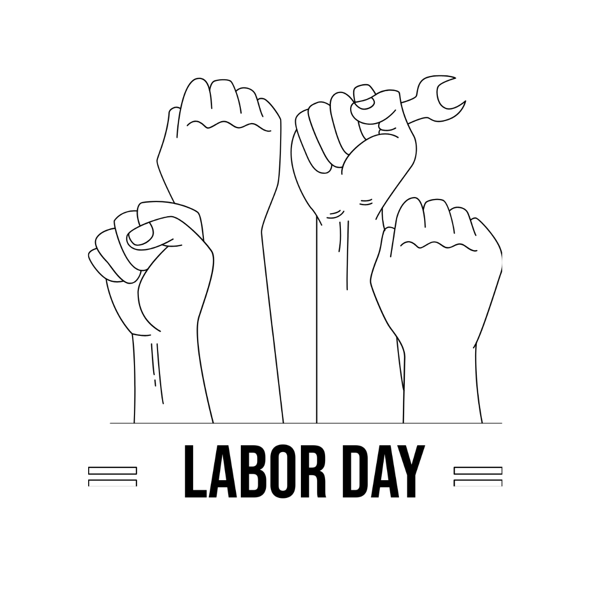 Labor Day Vector Drawing