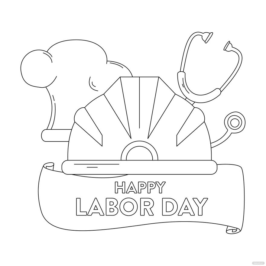 Labor Day Illustrator Drawing in Illustrator, PSD, EPS, SVG, JPG, PNG