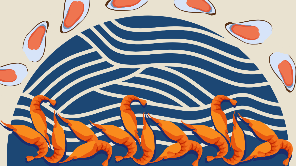 Sea Food Background Template