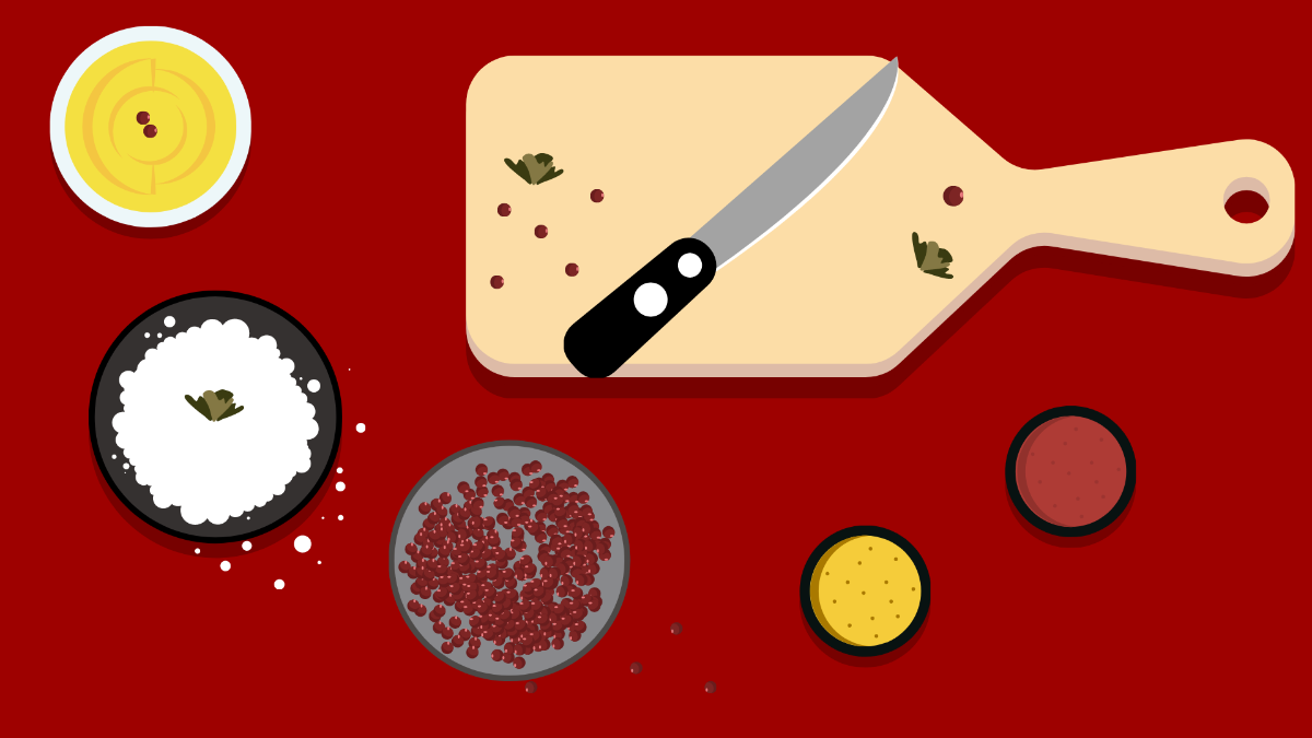 Food Preparation Background Template