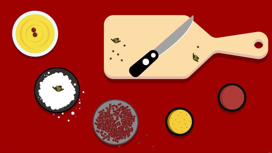 Food Preparation Background in Illustrator, EPS, SVG, JPG, PNG