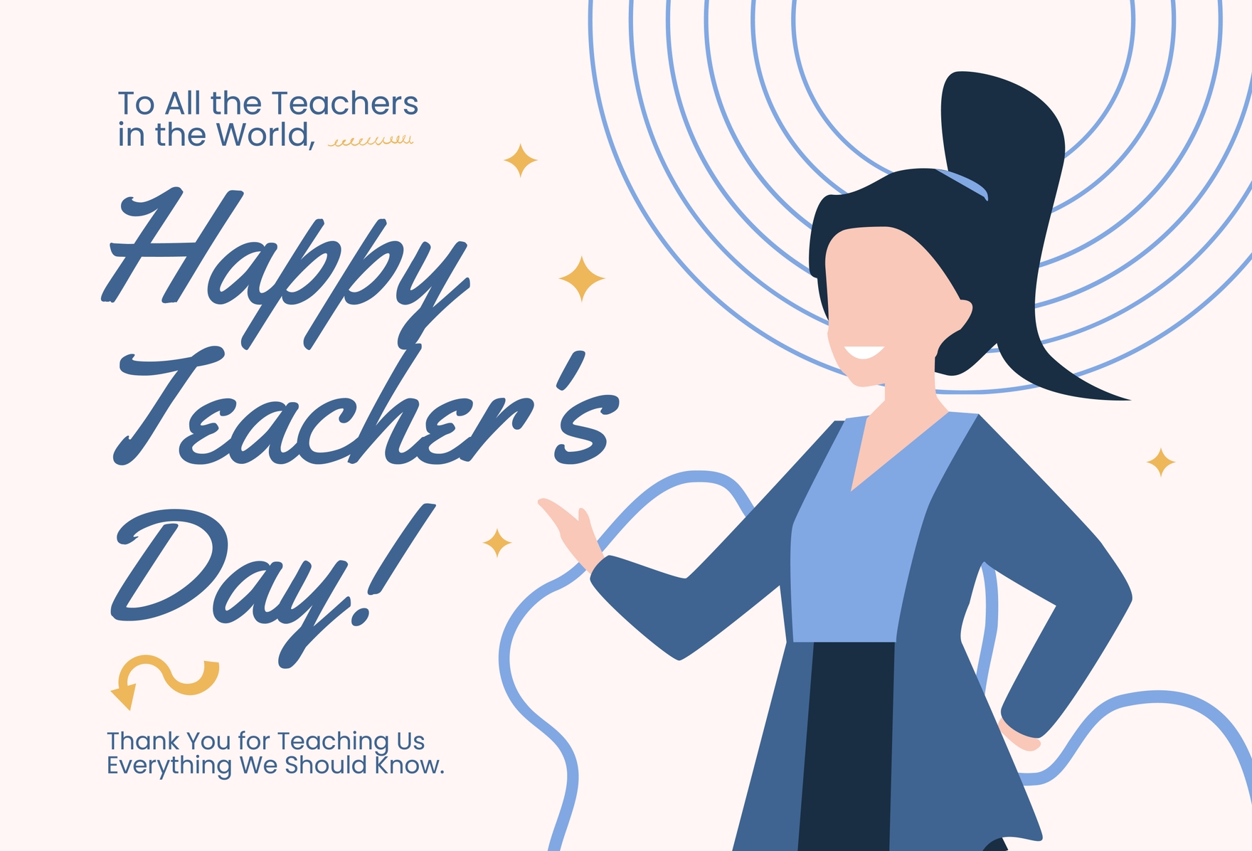 Free World Teacher's Day Message Wishes in Word, Illustrator, PSD