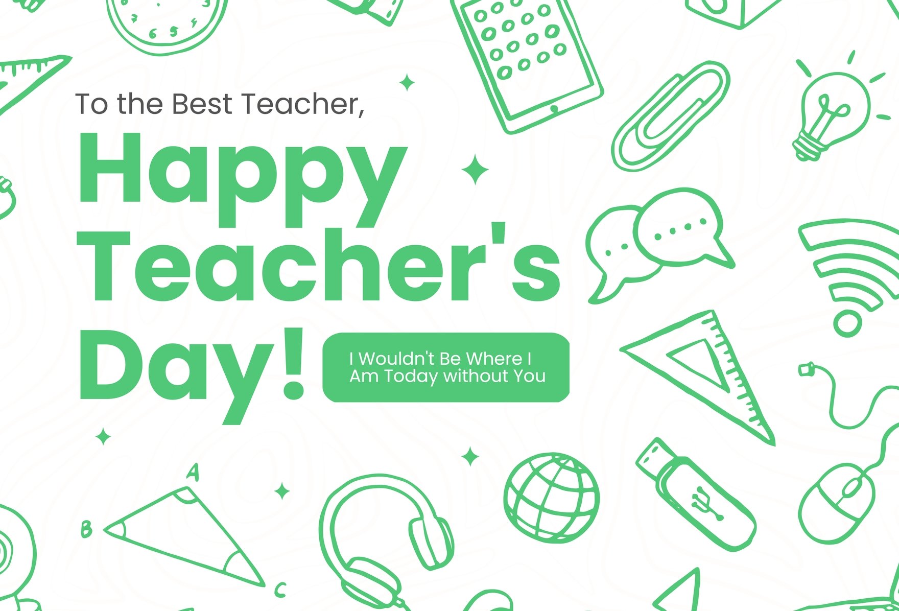 Free Teacher's Day Greetings Messages in Word, Illustrator, PSD