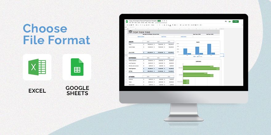 Company Financial Projections Template Google Sheets Excel