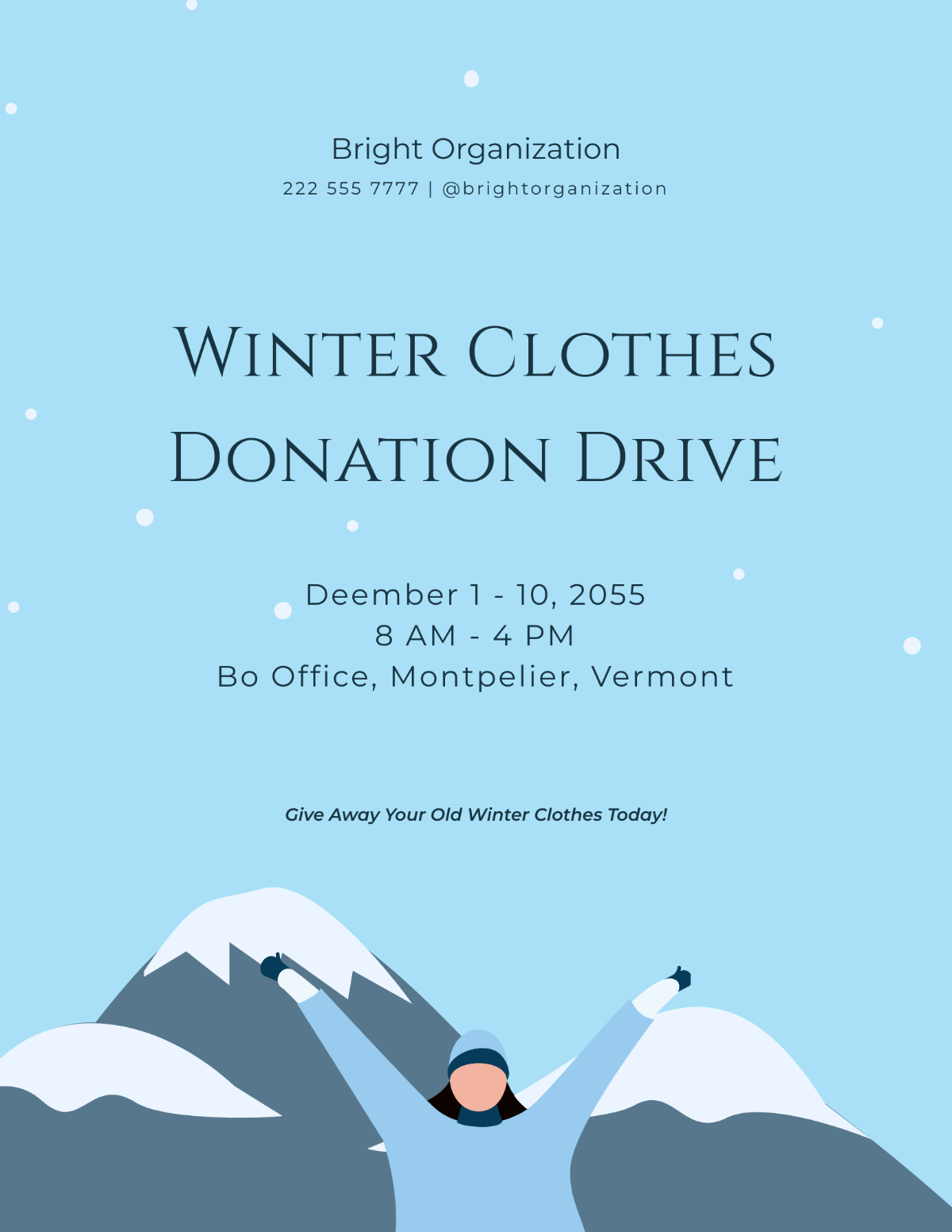 Clothing Donation Flyer Template