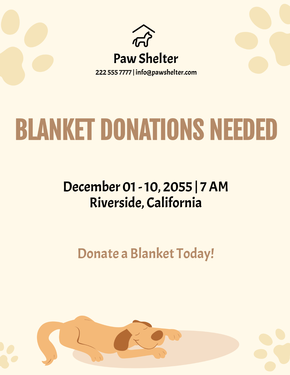 Donations Needed Flyer Template