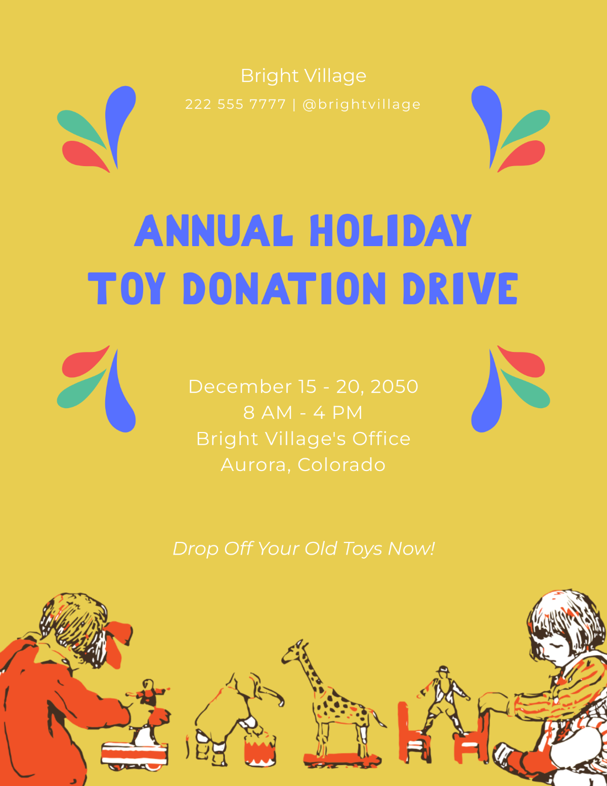 Toy Donation Flyer Template