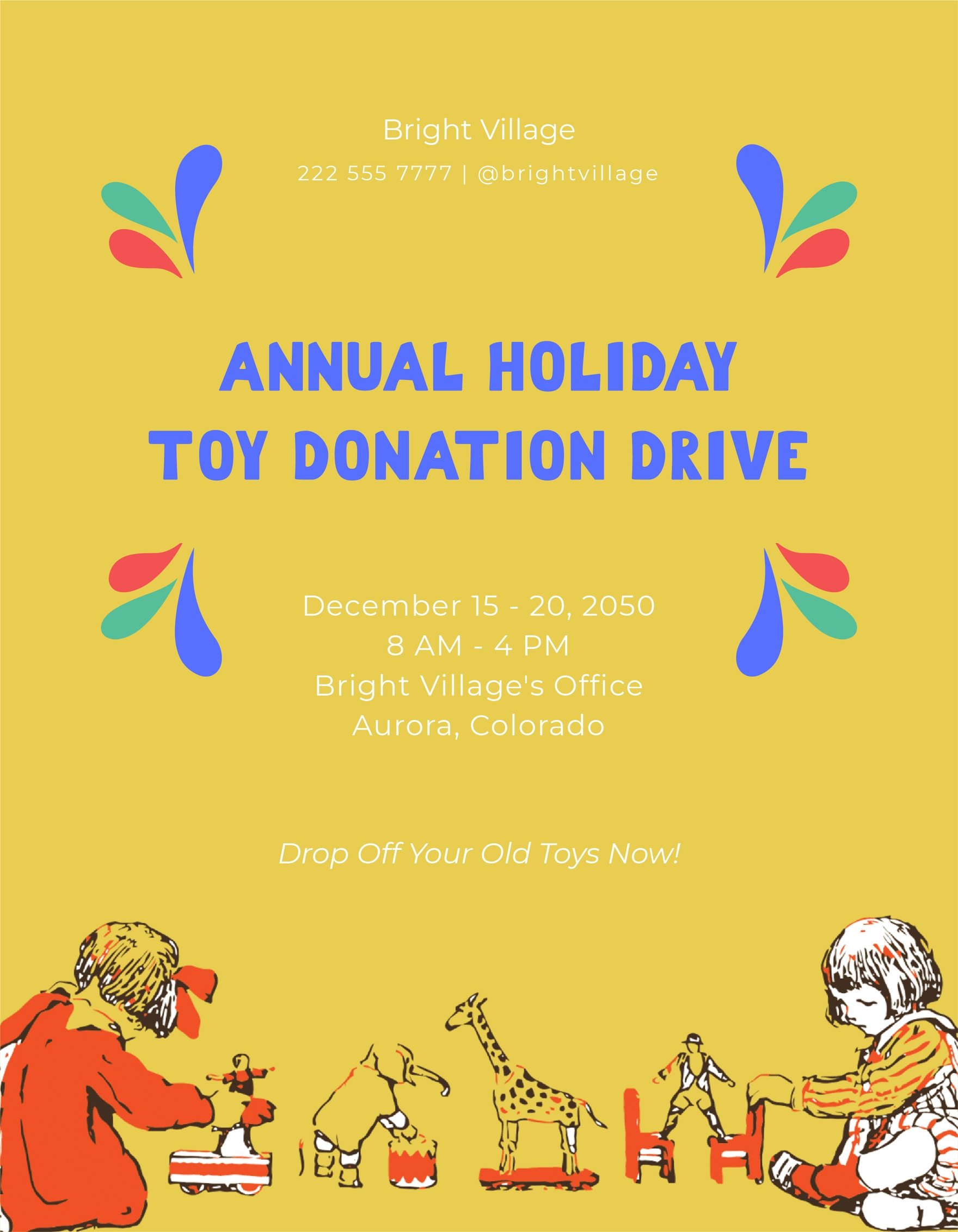 Toy Donation Flyer Template