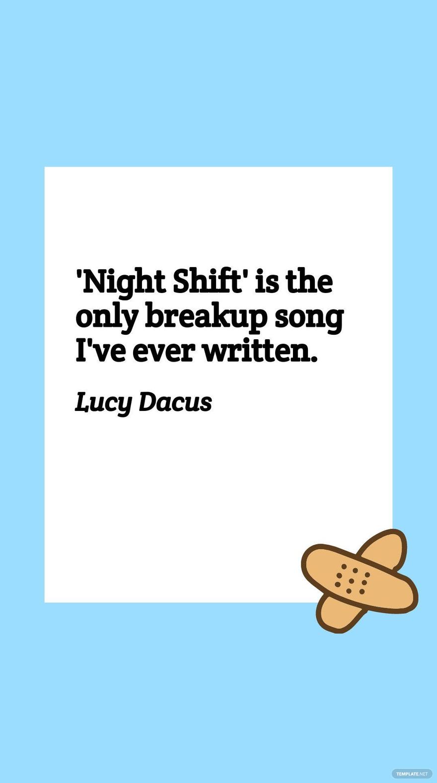 Lyric Print Download: Lucy Dacus-Night Shift