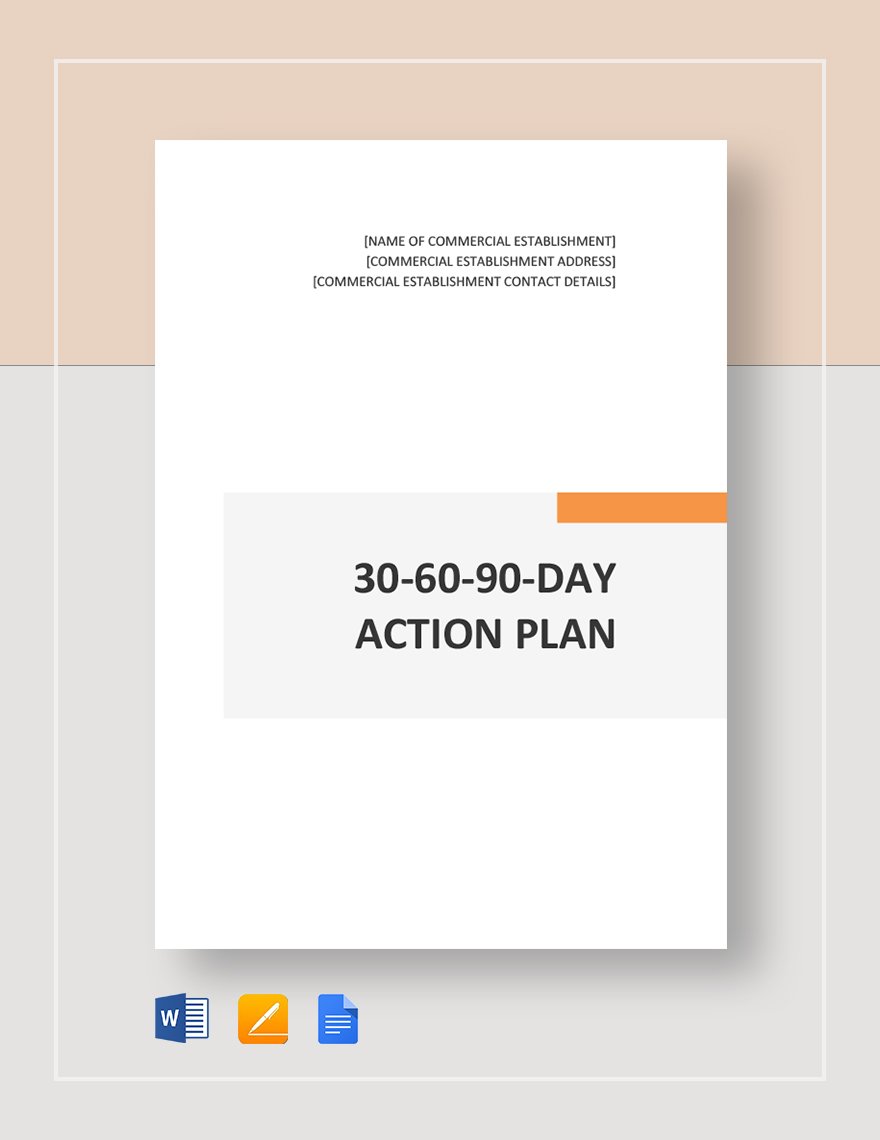 30-60-90-day Action Plan Template in Word, Google Docs, Apple Pages