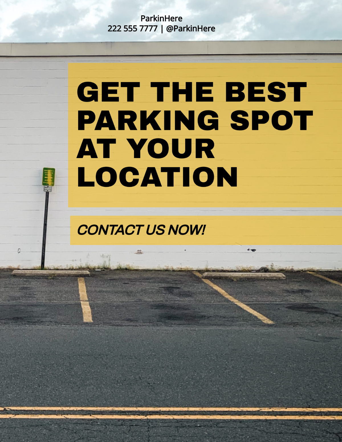 Free Parking Space For Rent Flyer Template