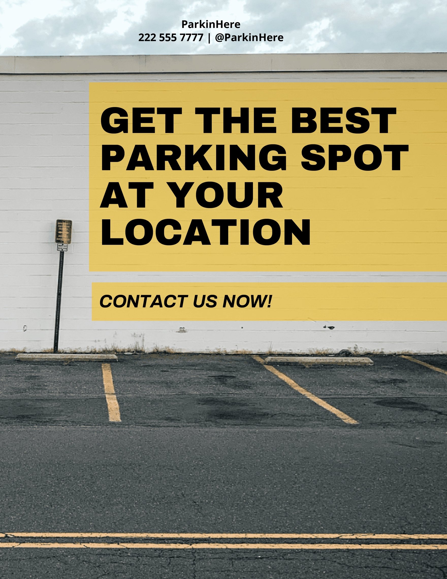 Parking Space For Rent Flyer Template