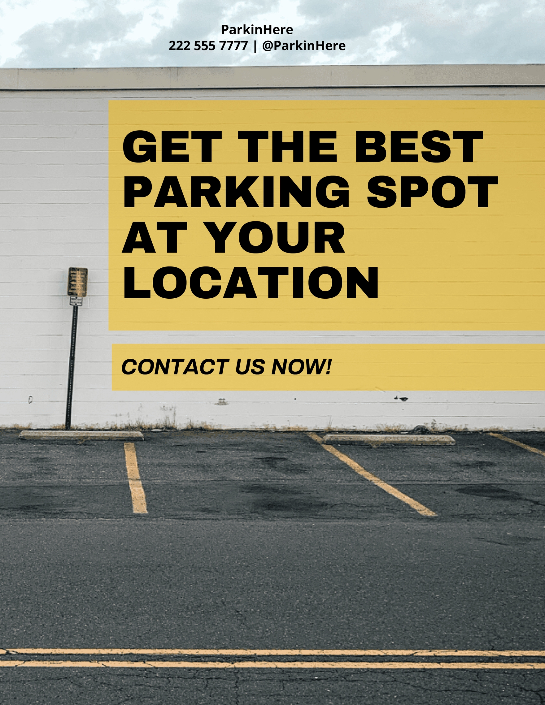 Parking Space For Rent Flyer Template in PSD, Illustrator, Word, Google