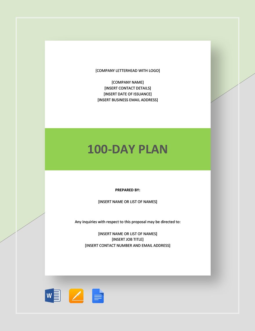 100-Day Plan Template