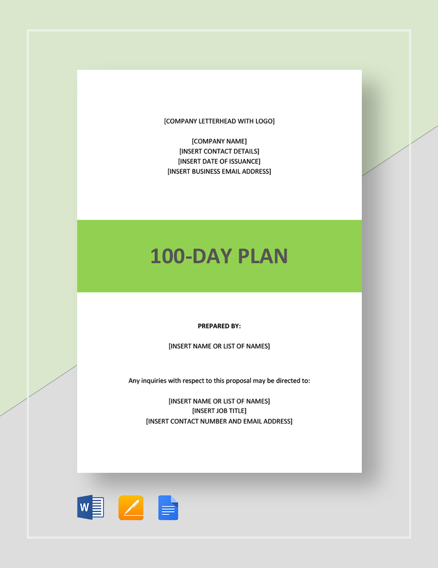 100-Day Plan Template