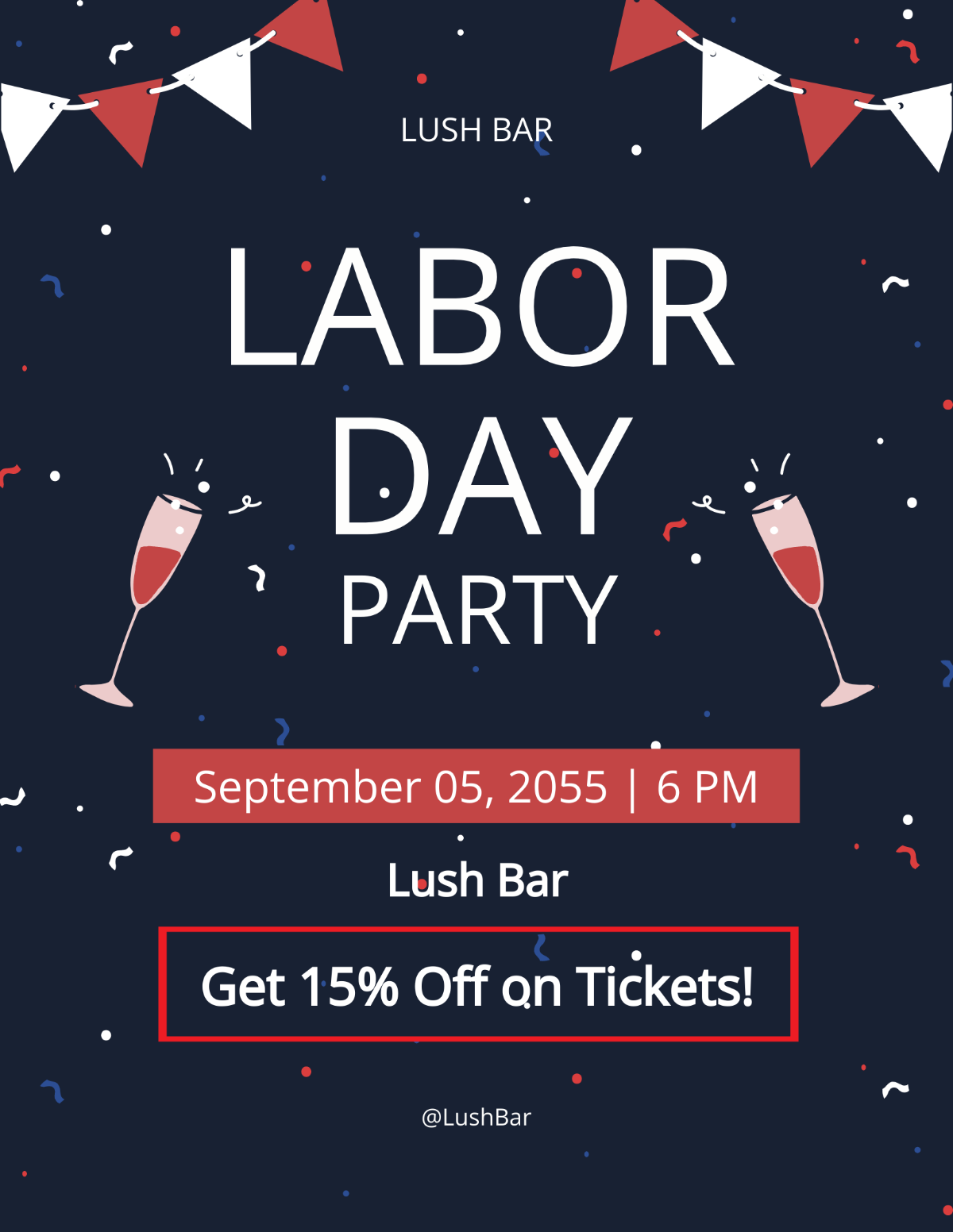 Flat Labor Day Flyer Template