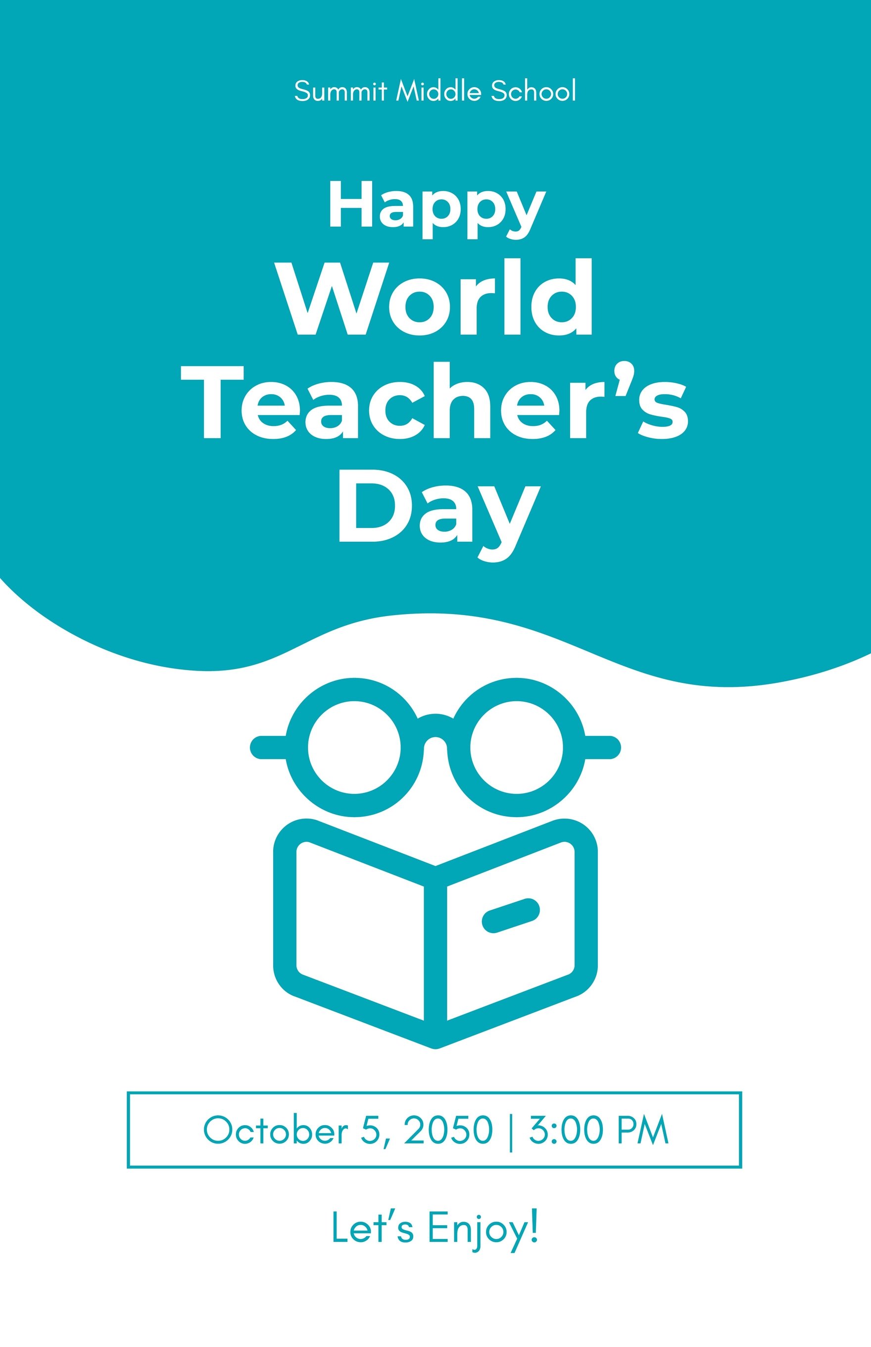 Happy World Teacher's Day Poster