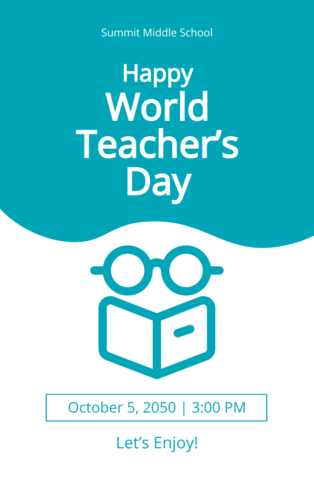 Happy World Teacher's Day Poster Template
