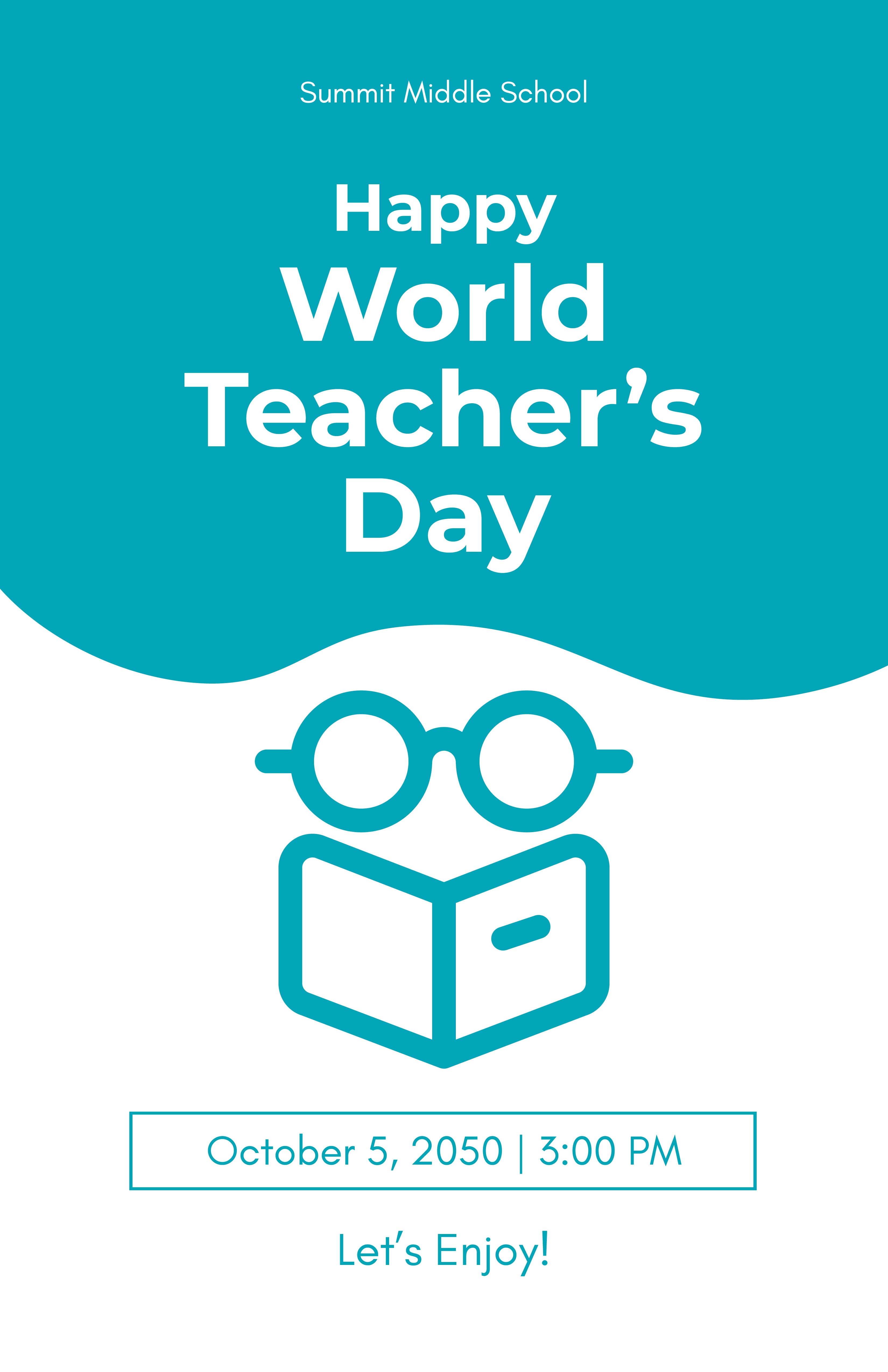 Happy Teacher's Day Poster Template - Edit Online & Download Example ...