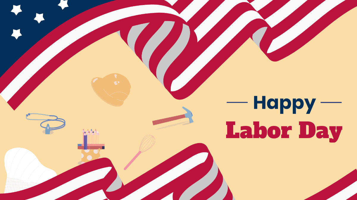 Realistic Labor Day Background Template