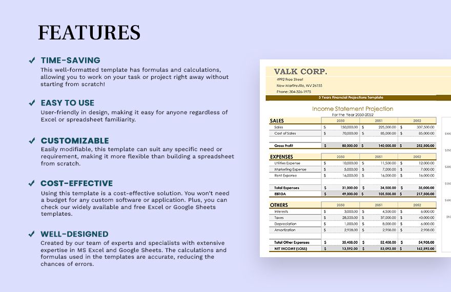 Free Years Financial Projections Template Google Sheets Excel Template Net