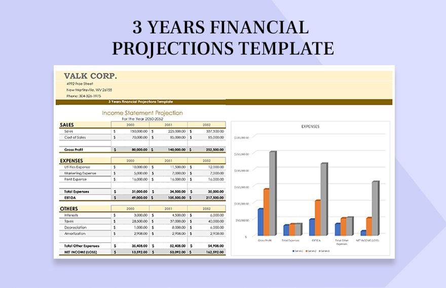 3 year projection business plan