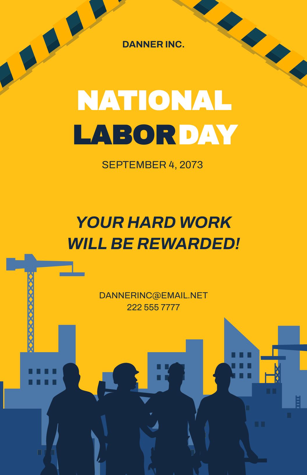 National Labor Day Poster Template