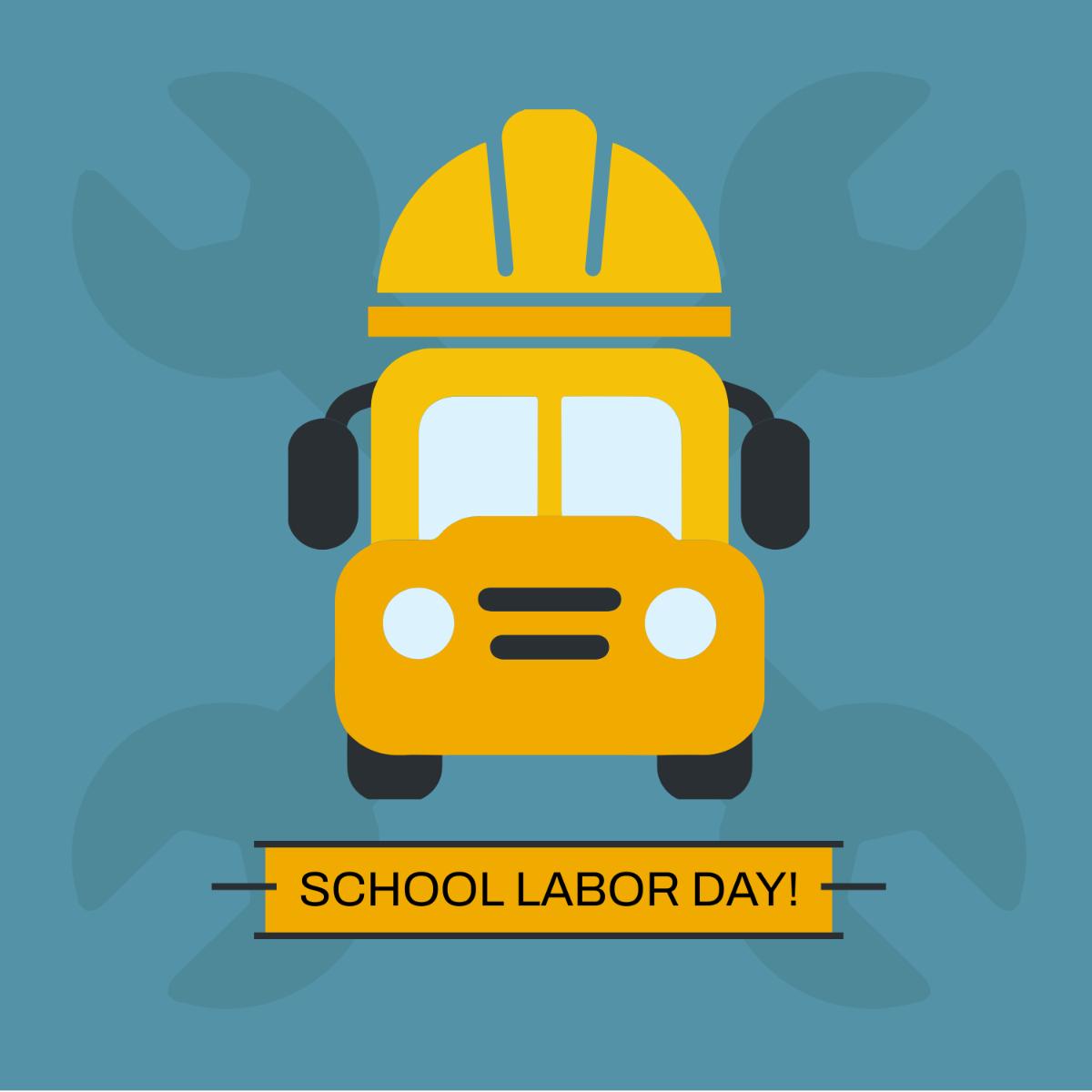 Labor Day School Clip Art Template