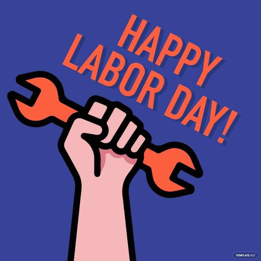 Happy Labor Day Outline Clip Art in Illustrator, EPS, SVG, JPG, PNG
