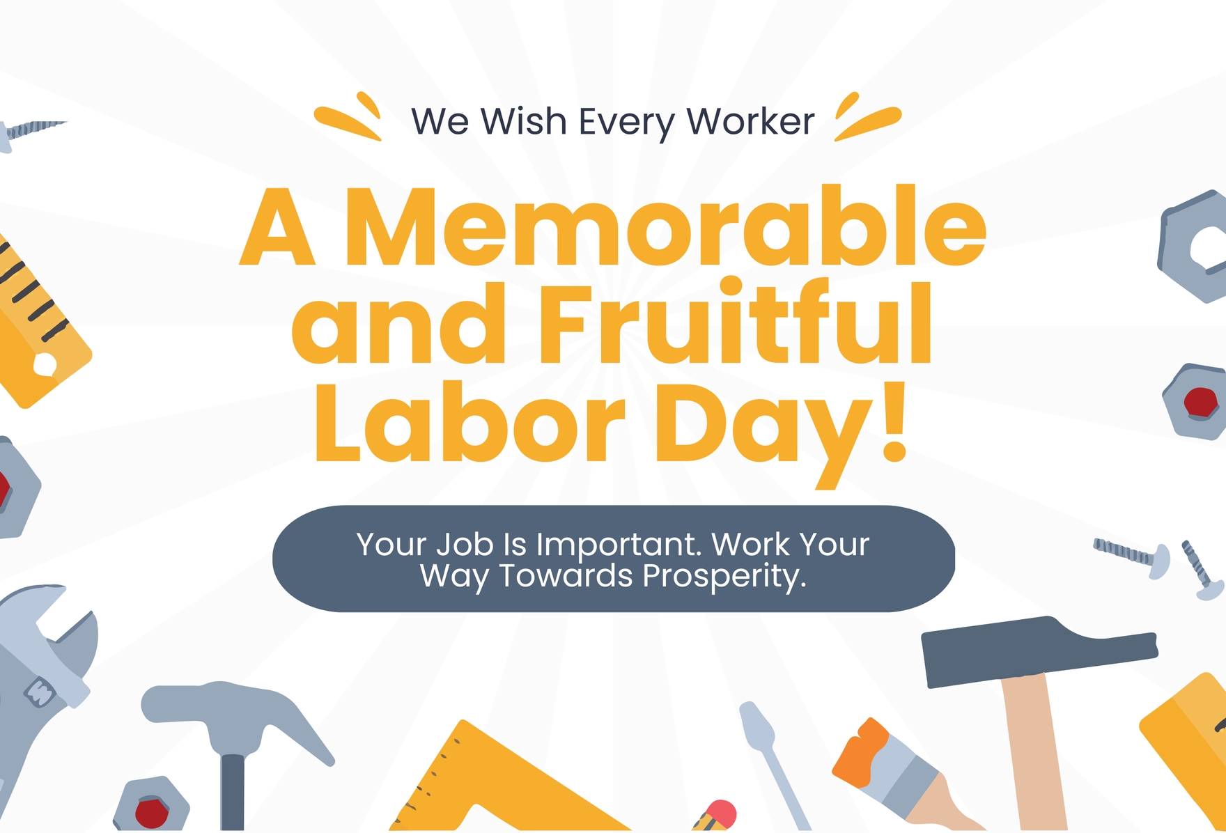 Free Labor Day Wishes Greeting Card in Word, Illustrator, PSD
