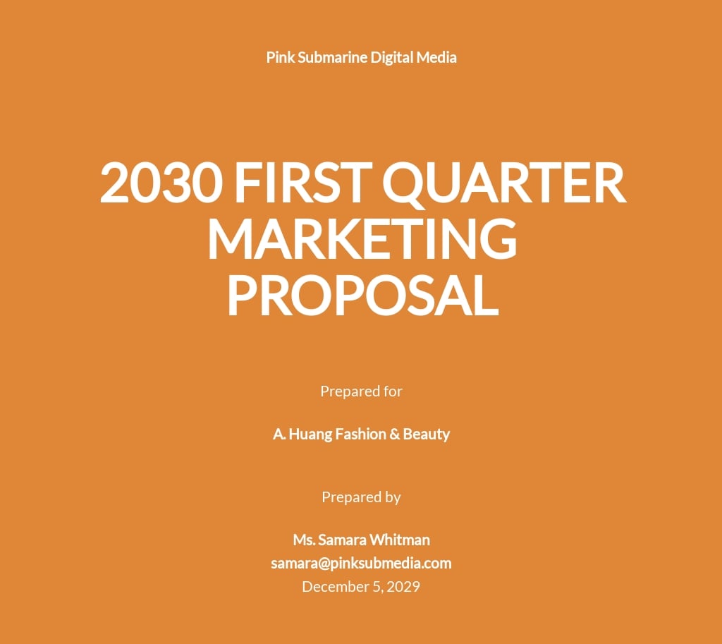 Free Marketing Proposal Templates, 28+ Download in Word, Google Docs