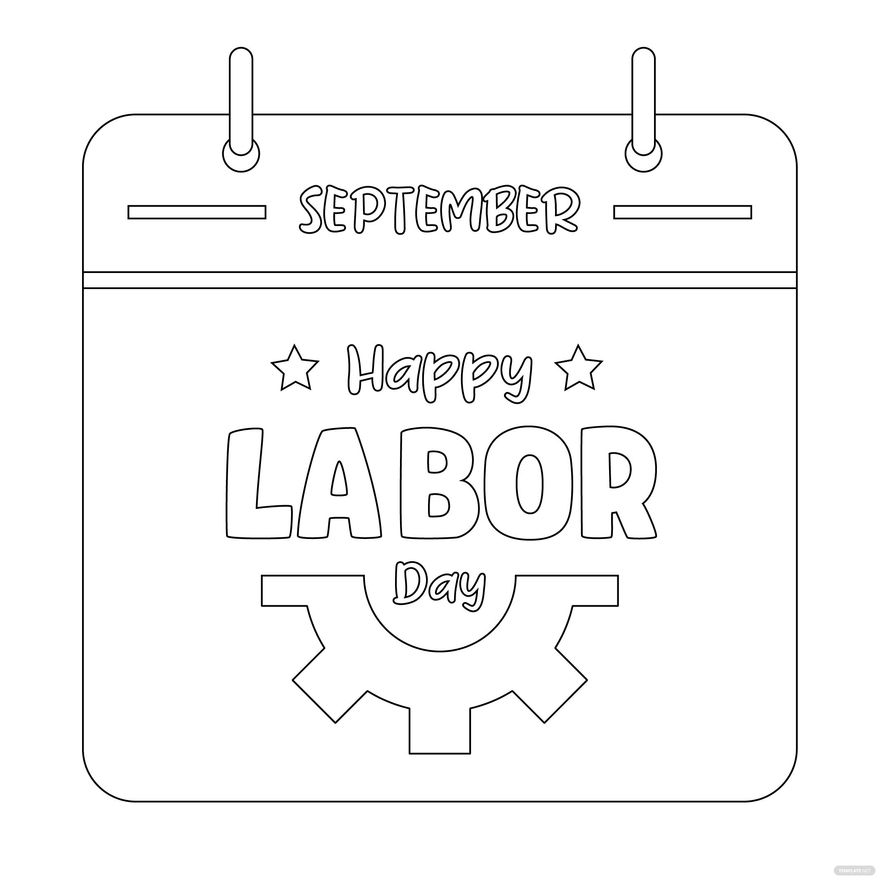 Labor Day Calendar Drawing