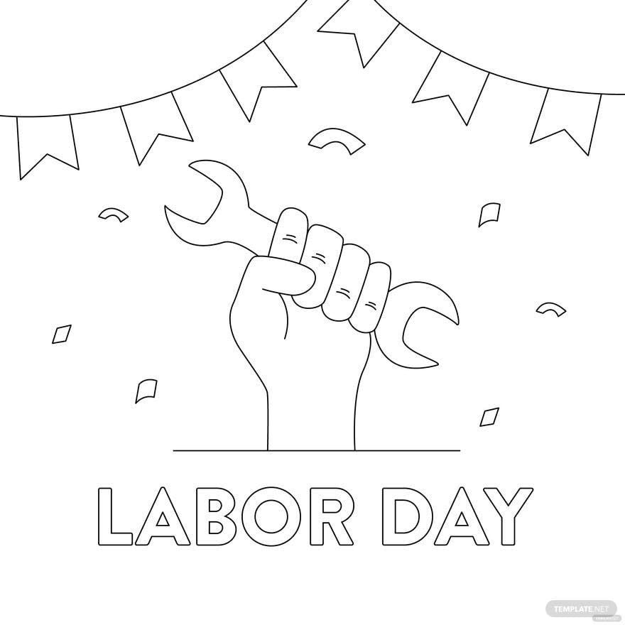 Labor Day Vector Art Drawing