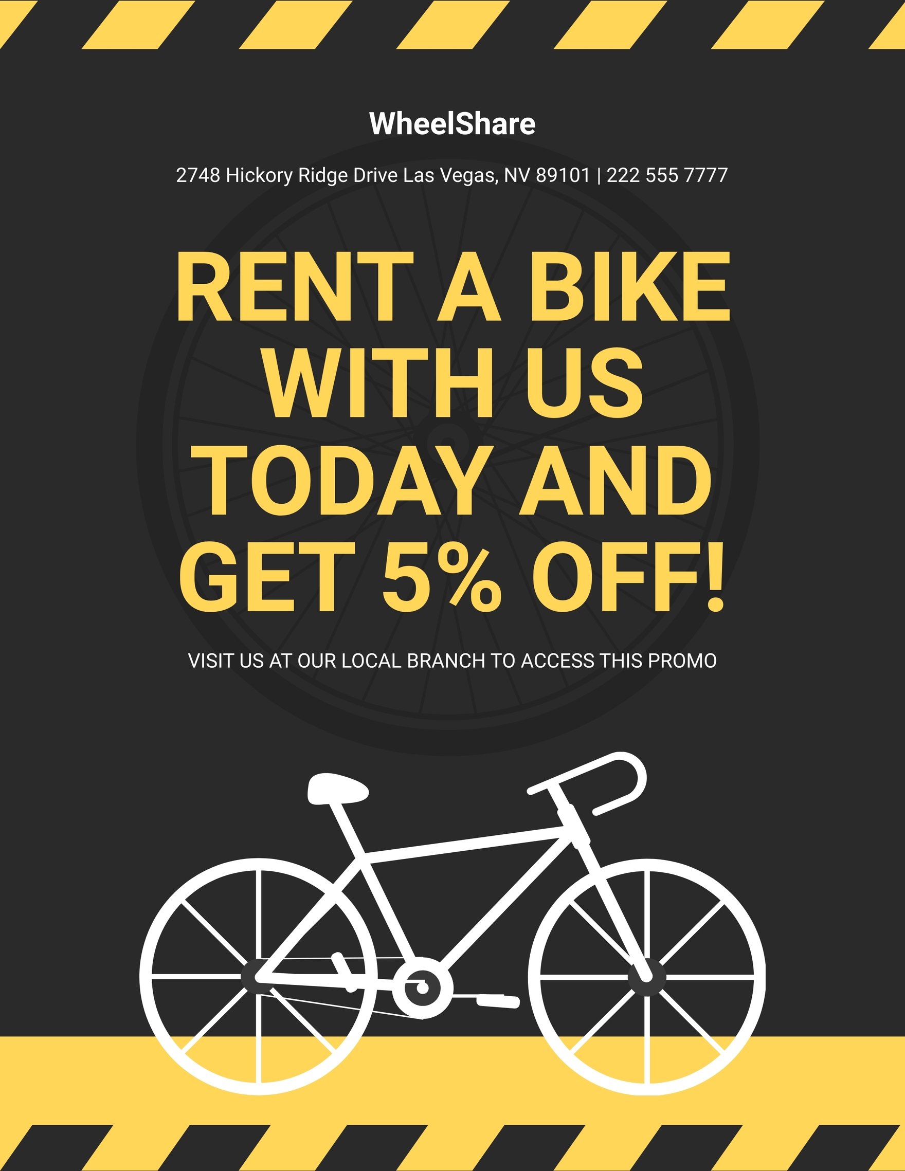 Bike For Rent Flyer Template